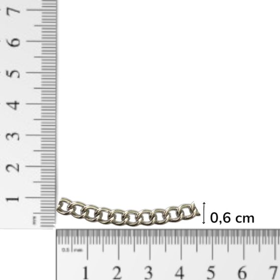 CADENA HIERRO NIQUEL REFORZADA 6 MM X METRO CH27