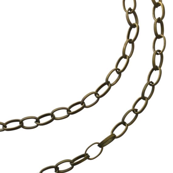 CADENA HIERRO BRONCE VIEJO 1,5 CM X 1 CM TIRA 70 CM CBV1