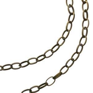 CADENA HIERRO BRONCE VIEJO 1,5 CM X 1 CM TIRA 70 CM CBV1