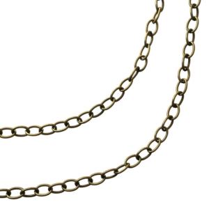 CADENA FORCE HIERRO BRONCE VIEJO 1 CM X 6 MM TIRA 70 CM CBV3
