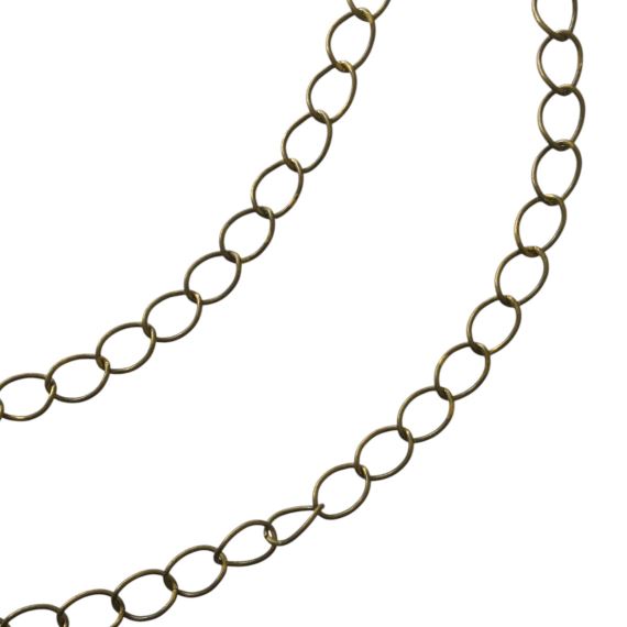 CADENA CHANEL HIERRO BRONCE VIEJO 1,5 CM X 1 CM X METRO CBV4
