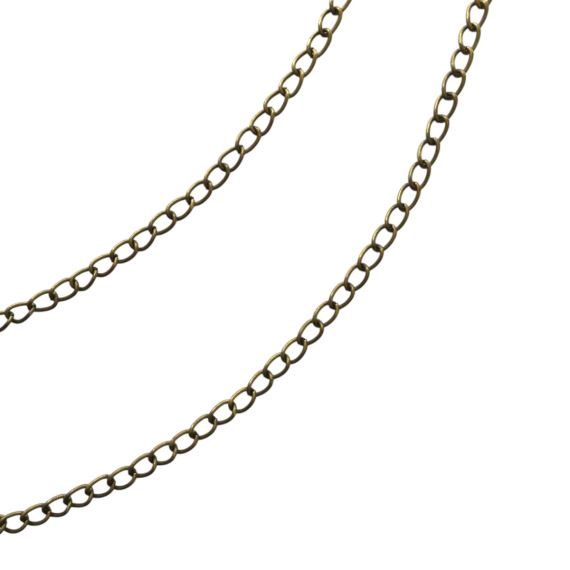 CADENA HIERRO BRONCE VIEJO 6 MM X 3 MM X METRO CBV9