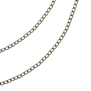 CADENA HIERRO BRONCE VIEJO 6 MM X 3 MM X METRO CBV9
