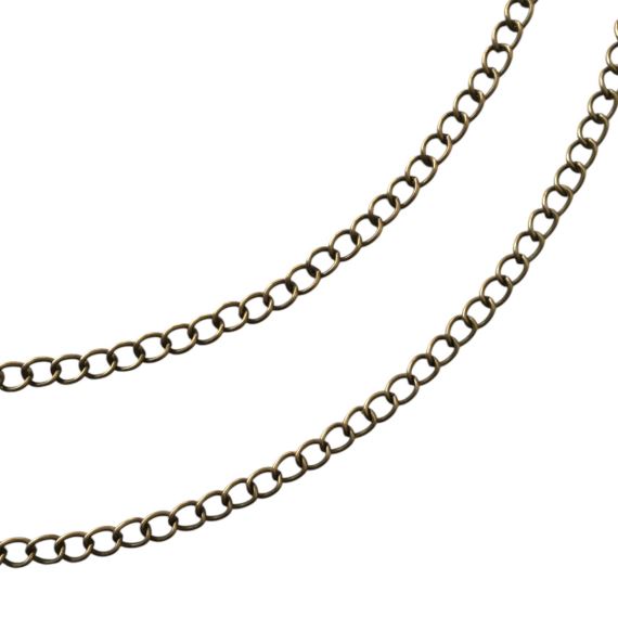 CADENA HIERRO BRONCE VIEJO 7 MM X 5 MM X METRO CBV10