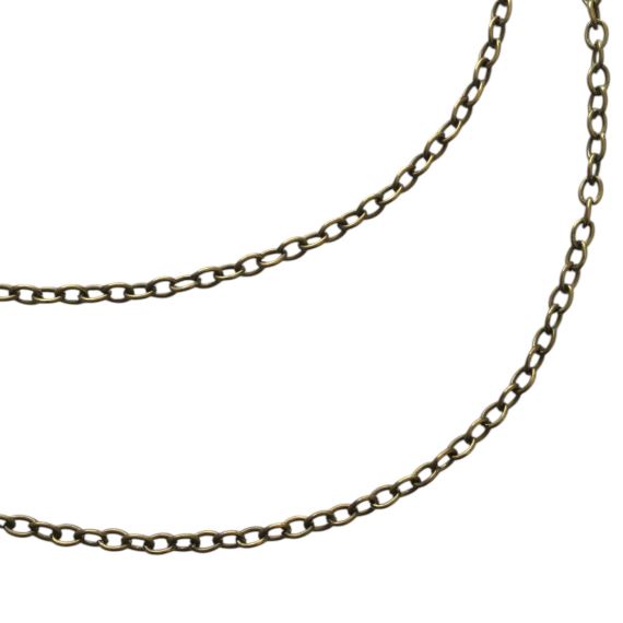 CADENA HIERRO BRONCE VIEJO 5 MM X 7 MM X METRO CBV15