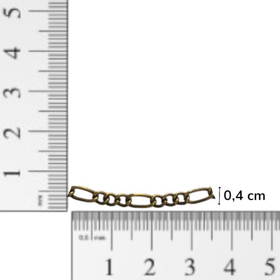 CADENA HIERRO BRONCE VIEJO 4 MM X METRO CBV16