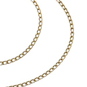 CADENA ALUMINIO DORADA GROUMET 8 MM X 5 MM X METRO CD6A
