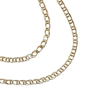 CADENA ALUMINIO DORADA TOURBILLON 9 MM X 1,5 CM X METRO CD9A