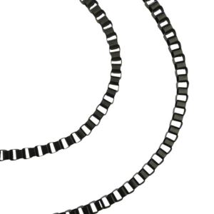 CADENA VENECIANA CUADRADA NEGRA 5 MM X METRO CBH1