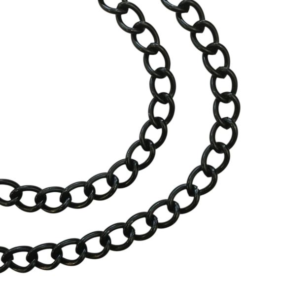 CADENA ALUMINIO NEGRA 1,4 CM X 1 CM X METRO CBA1