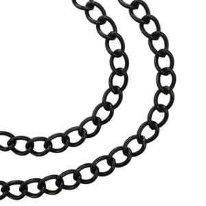 CADENA ALUMINIO NEGRA 1,4 CM X 1 CM X METRO CBA1