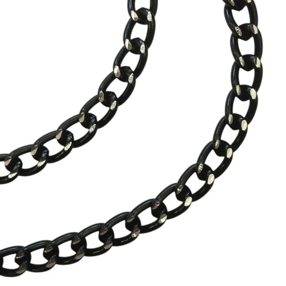 CADENA ALUMINIO NEGRA ESLABON LIMADO X METRO CBA4