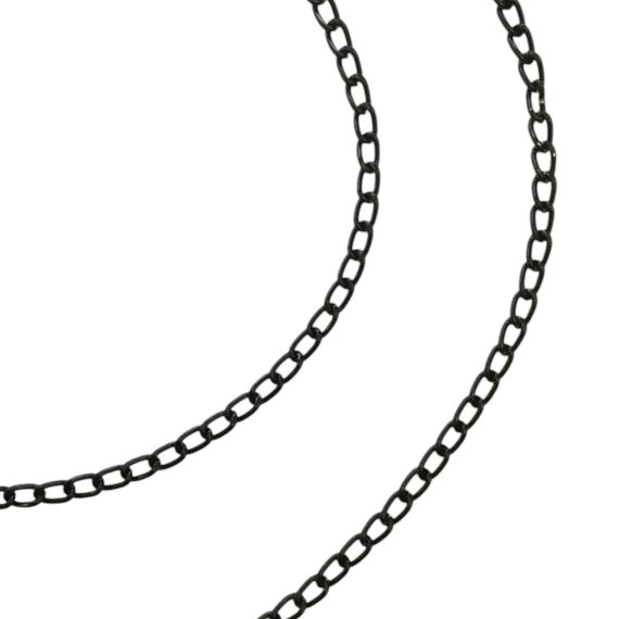 CADENA ALARGUE ALUMINIO NEGRA X METRO CBA6