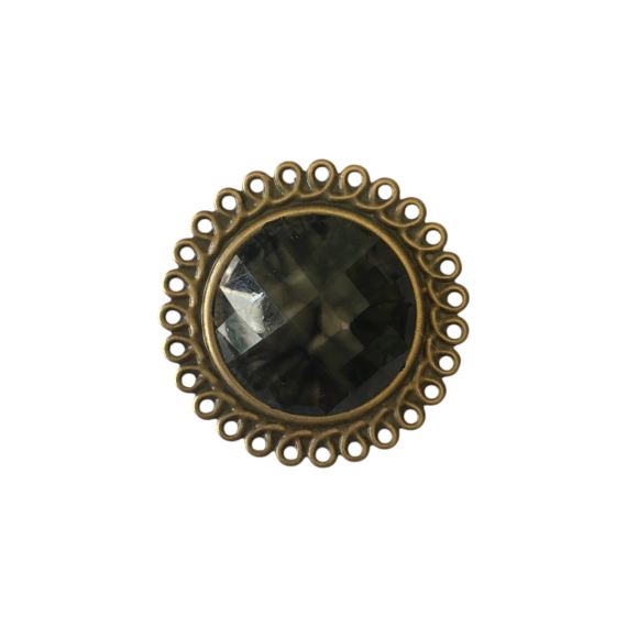 CAMAFEO CHAPA MEDIA PERLA FACETADA 4,5 CM X 4 UNI