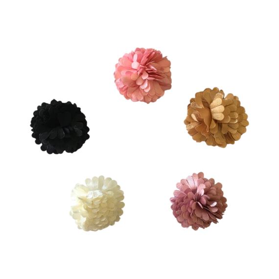 FLORES RASO 3,2 CM COLORES SURTIDOS X 6 UNI 