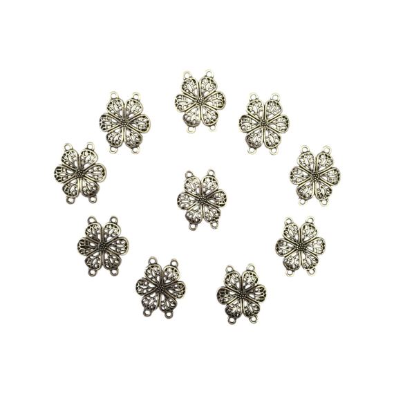 FLORES METALICAS NIQUEL 4 ARGOLLAS X10 UNI