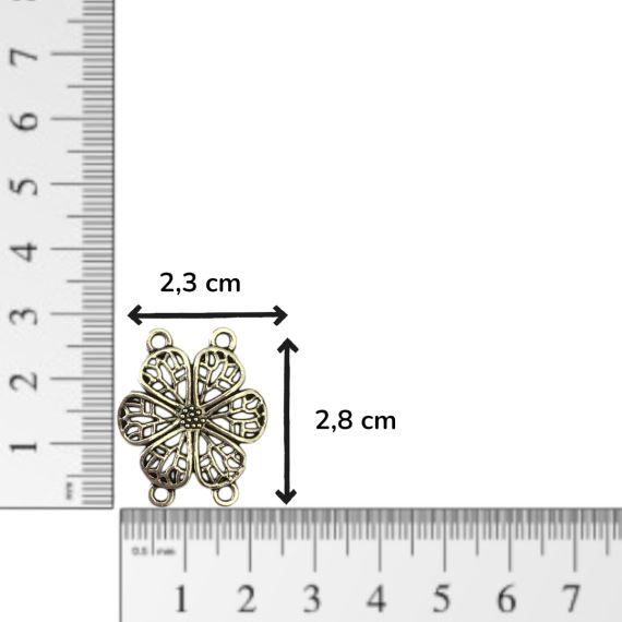 FLORES METALICAS NIQUEL 4 ARGOLLAS X10 UNI