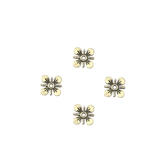 FLORES METALICAS 4 AGUJEROS PASANTES X10 UNI