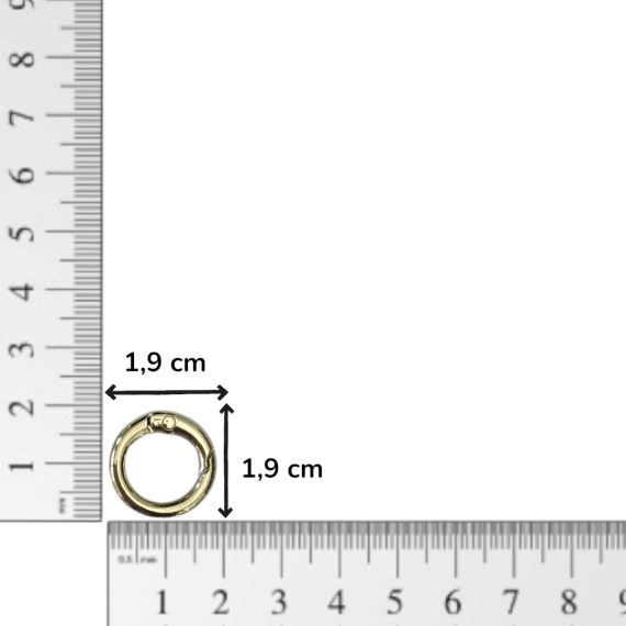 MOSQUETON REDONDO NIQUEL 1,9 CM X 10 UNI