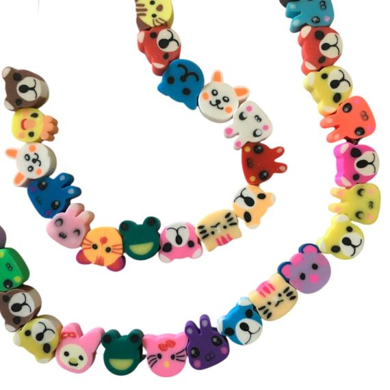 FIMO FORMA ANIMALES 1 CM EN TIRA (40 UNI APROX)