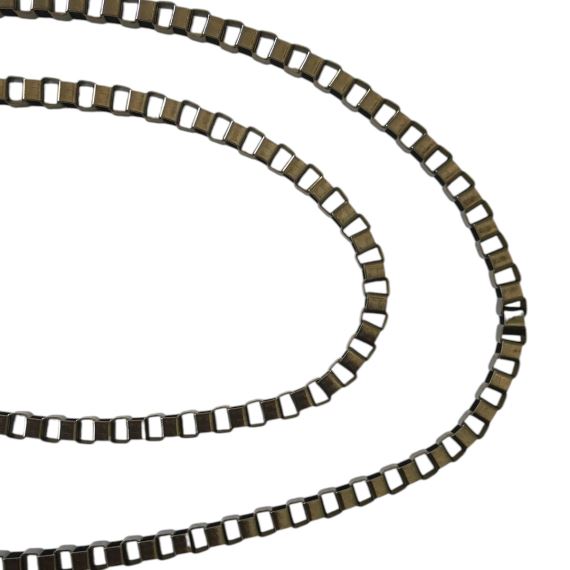 CADENA CUADRADA HIERRO NIQUEL NEGRO 4 MM X METRO CNNH1