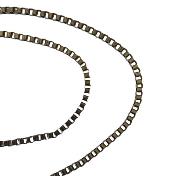 CADENA CUADRADA HIERRO NIQUEL NEGRO 3 MM X METRO CNNH2
