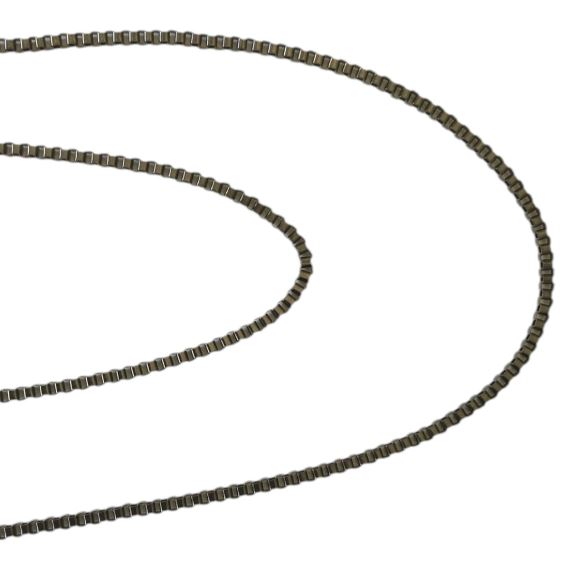 CADENA CUADRADA HIERRO NIQUEL NEGRO 2 MM X METRO CNNH3