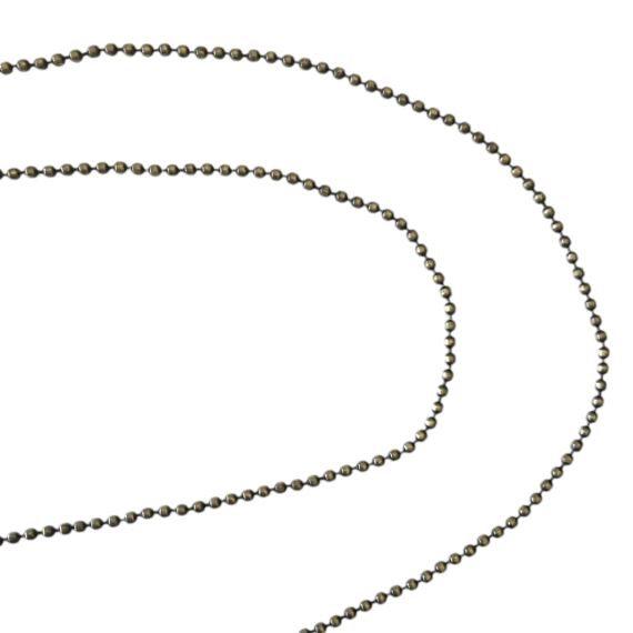 CADENA BOLITA HIERRO PLATA VIEJA 2 MM X METRO CNNH7
