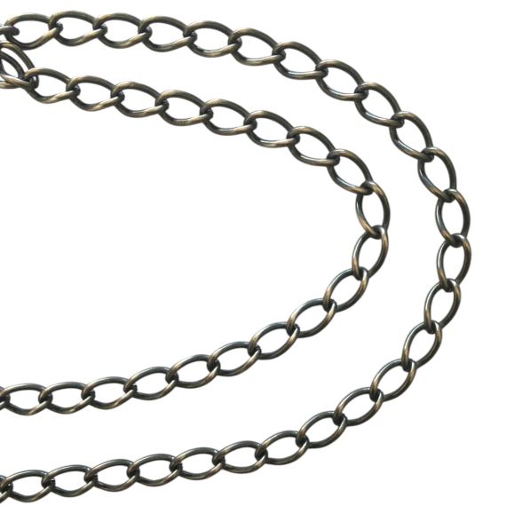 CADENA CHANEL PLATA VIEJA DE ALAMBRE REFORZADA X METRO CNNH5