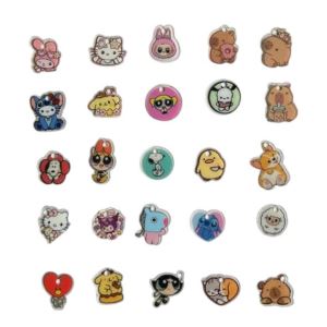 DIJE PET ACRILICO MINI BIFAZ 0,05 MM ESPESOR X 10 UNIDADES