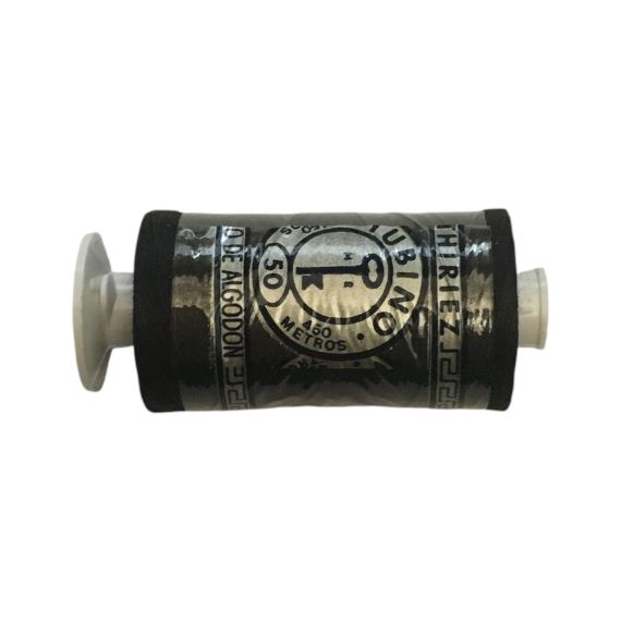 HILO ALGODON MERCERIZADO TUBINO CALIDAD A 450 MTS X UNI TU-NEGRO
