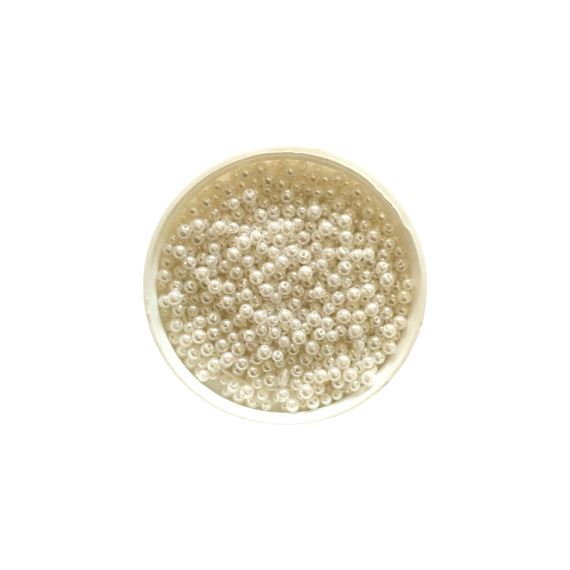 MINI PERLA CALIBRADA BLANCA 2 MM ORIGEN JAPONES X 20 GRS