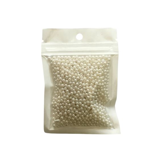 MINI PERLA CALIBRADA BLANCA 2 MM ORIGEN JAPONES X 20 GRS