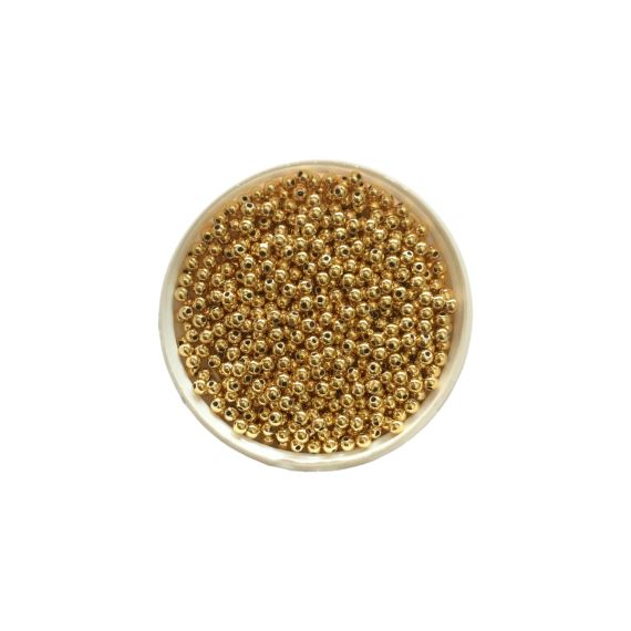 MINI PERLA CALIBRADA DORADA 2 MM ORIGEN JAPONÉS X 20 GRS