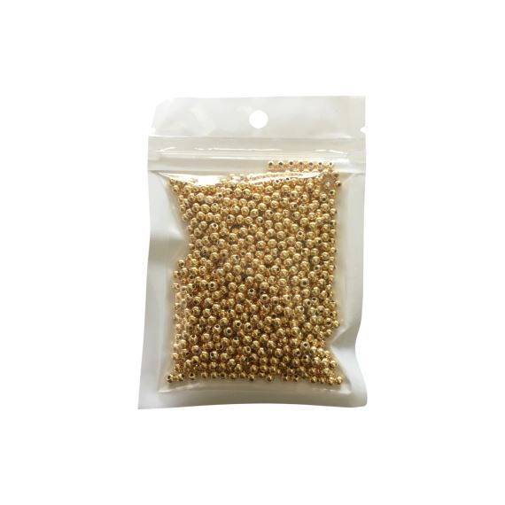 MINI PERLA CALIBRADA DORADA 2 MM ORIGEN JAPONÉS X 20 GRS