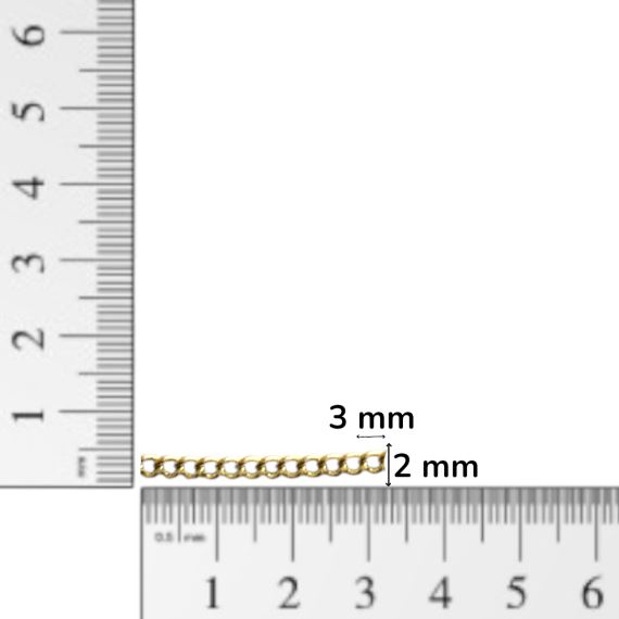 CADENA HIERRO DORADA GROUMET X 3 MTS CDH8