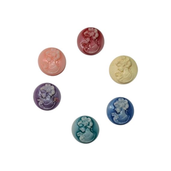 CAMAFEO REDONDO MULTICOLOR 1,6 CM X 10 UNI SURTIDAS