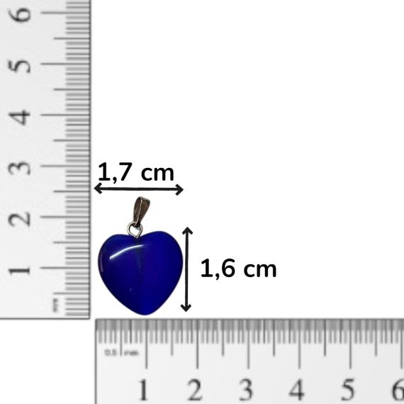 DIJE VIDRIO CORAZON AZUL X 10 UNI
