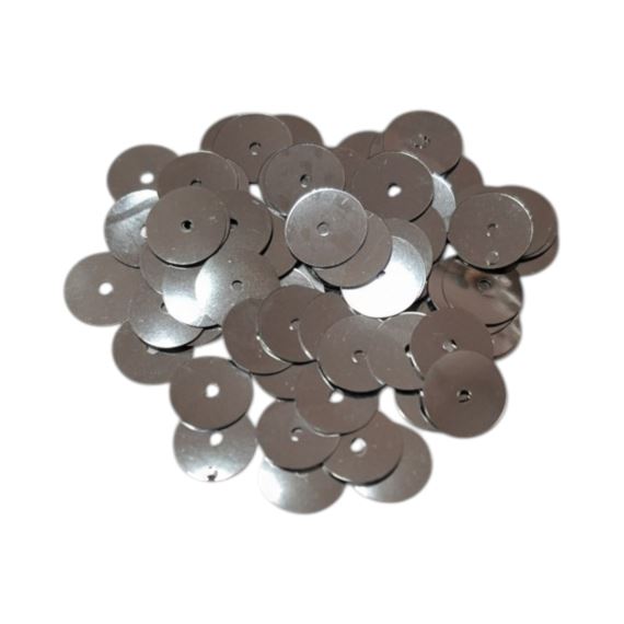 LENTEJUELAS PLATA BRILLO TORNASOLADA 1 CM X 50 GR