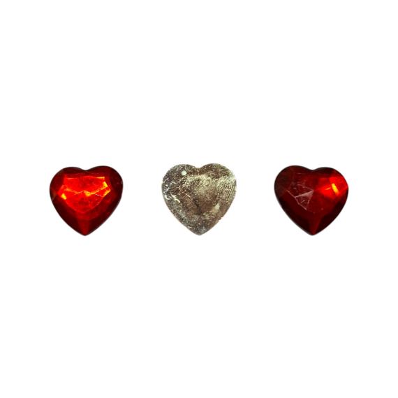 CORAZON MEDIA PERLA PARA PEGAR FACETADO 1,9 CM X 20 UNI