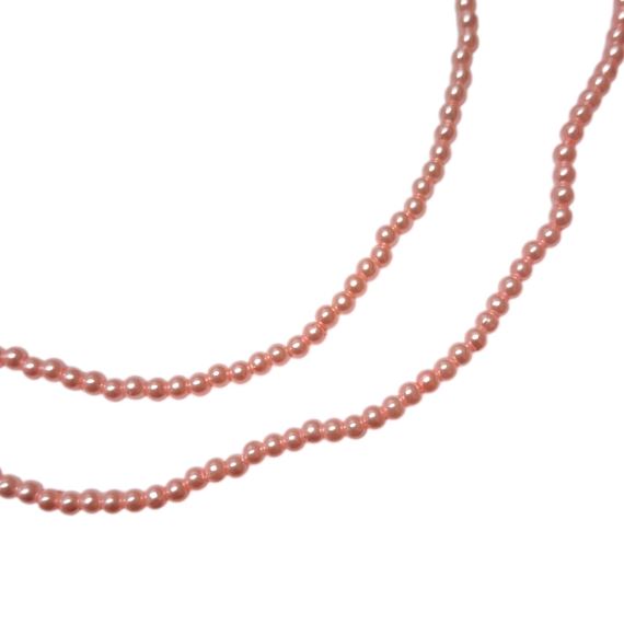 MINI PERLA COREANA CALIBRADA ROSA 2MM X TIRA (559 UNI APROX)