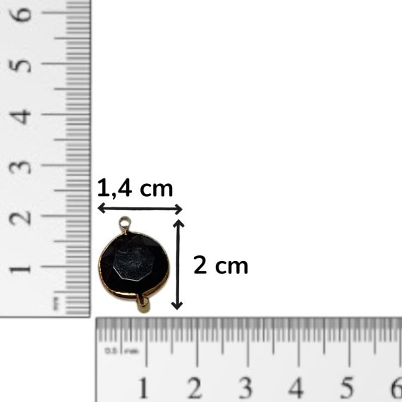 PIEZA FACETADA PLASTICA ENGARZADA PARA ESLABONAR X 50 UNI