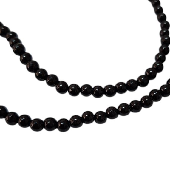 MINI PERLA ACRILICA NEGRA 3 MM X TIRA (412 UNI APROX)