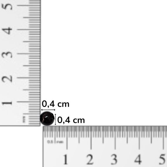 PERLAS ACRILICAS NEGRAS 4 MM X TIRA (240 UNI APROX)