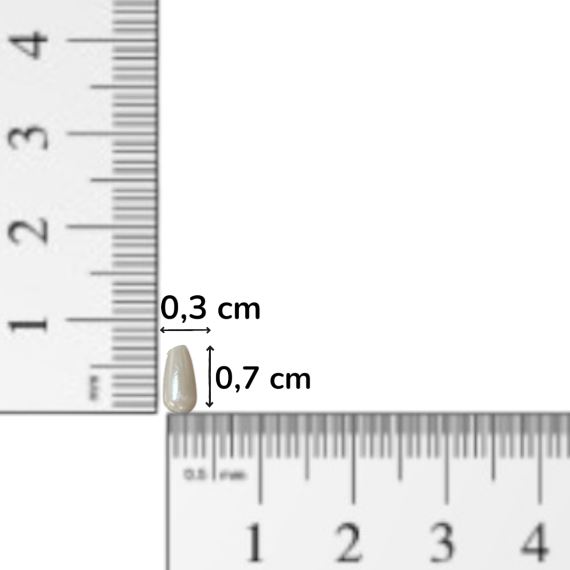 PERLA ACRILICA COREANA GOTA X TIRA (196 UNI APROX)