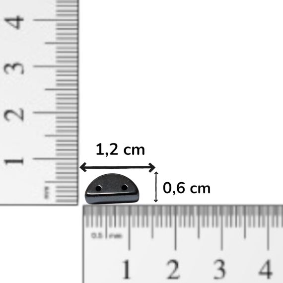 SEPARADOR HEMATITE PARA PULSERAS 2 AGUJEROS X 20 UNI