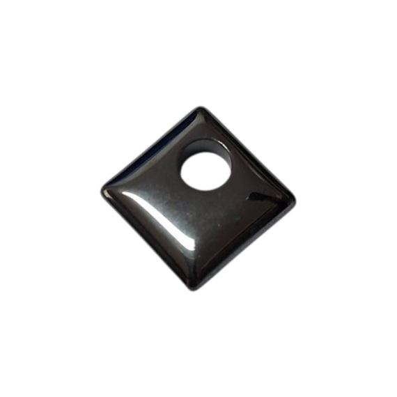 DIJE ROMBO HEMATITE PULIDO 2 CM X 20 UNI